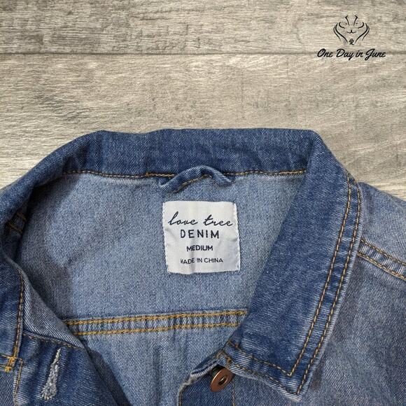 Love Tree Denim Jacket Size M - Picture 2 of 5